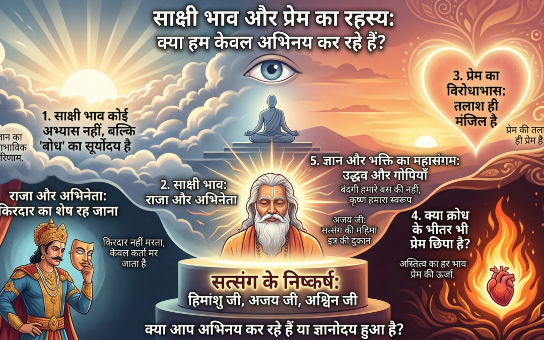 साक्षी भाव और प्रेम का रहस्य: क्या हम केवल अभिनय कर रहे हैं?