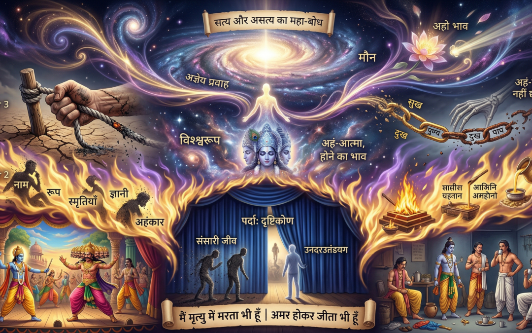 मैं मृत्यु में मरता भी हूँ, अमर होकर जीता भी हूँ: सत्य और असत्य का महा-बोध